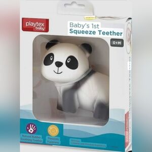 *NIB* Playtex Baby 'Baby's 1st Panda Squeeze Teether' - Black and White